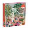greenhouse puzzle, garden puzzle, Galison puzzle, 500 piece jigsaw, plant lover gift, colorful garden puzzle, USA made puzzle, recycled paper puzzle, puzzle for adults, floral puzzle