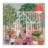 greenhouse puzzle, garden puzzle, Galison puzzle, 500 piece jigsaw, plant lover gift, colorful garden puzzle, USA made puzzle, recycled paper puzzle, puzzle for adults, floral puzzle
