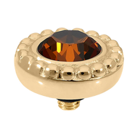 guiare qudo top gold red orange crystal collection smoked amber swarovski 