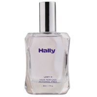 hair perfume, alcohol-free hair mist, cherry jasmine vanilla fragrance, Hally Hair Lady H, lightweight shine spray, clean hair fragrance, moisturizing hair mist, shine mist for hair, hair scent spray, hydrating hair perfume