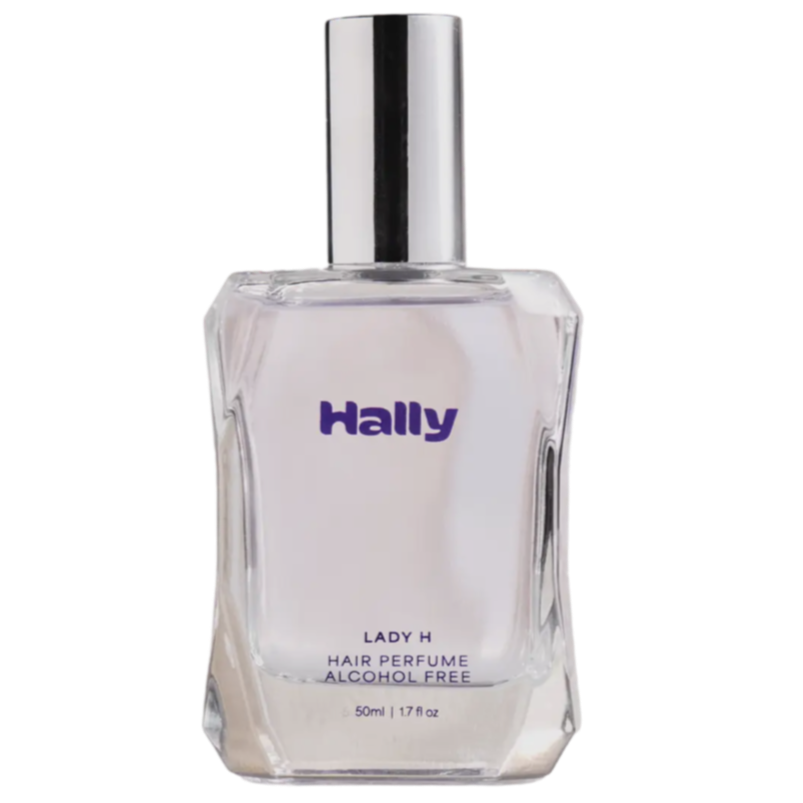 hair perfume, alcohol-free hair mist, cherry jasmine vanilla fragrance, Hally Hair Lady H, lightweight shine spray, clean hair fragrance, moisturizing hair mist, shine mist for hair, hair scent spray, hydrating hair perfume