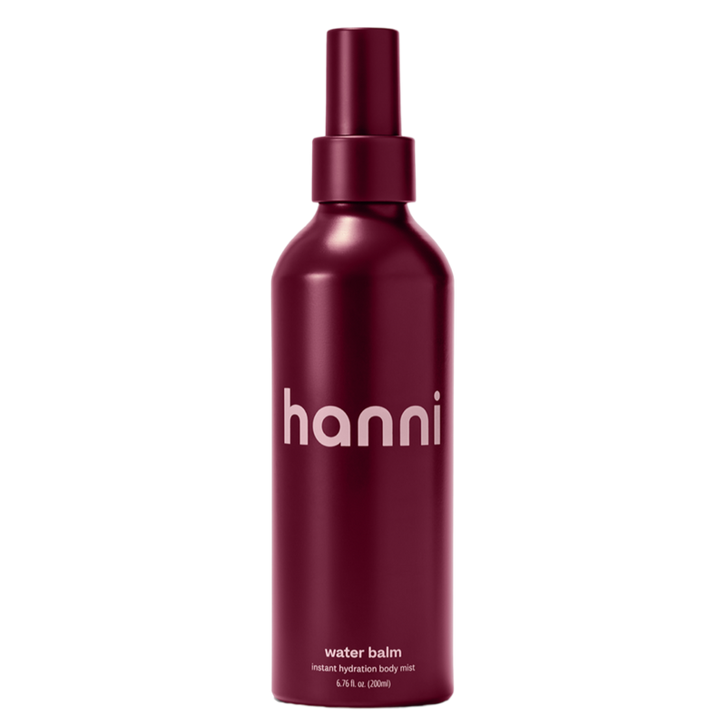 hanni water balm, spray-on body moisturizer, lightweight lotion alternative, fast absorbing body spray, natural mosquito repellent spray, water-based body mist, quick dry moisturizer, multitasking body balm, hanni skincare mist, hydrating bug repellent
