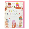 happy birthday cupcake card, Mr. Boddington birthday card, confetti cupcake greeting card, hand-drawn birthday card, whimsical birthday card NYC, blank inside birthday card, printed in New York greeting card, confetti birthday stationery, cute cupcake card