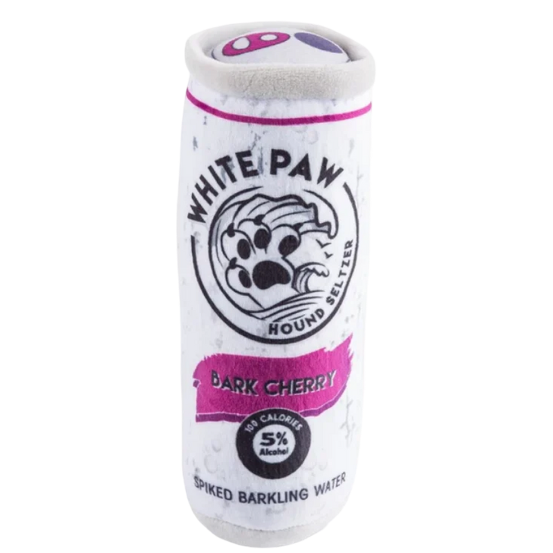 haute diggity dog white paw, bark cherry dog toy, white claw dog toy, funny dog toys, plush squeaky dog toy, parody dog toy, trendy pet toy, luxury dog toy