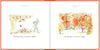Illustrated book pages with autumn-themed scenes and text.