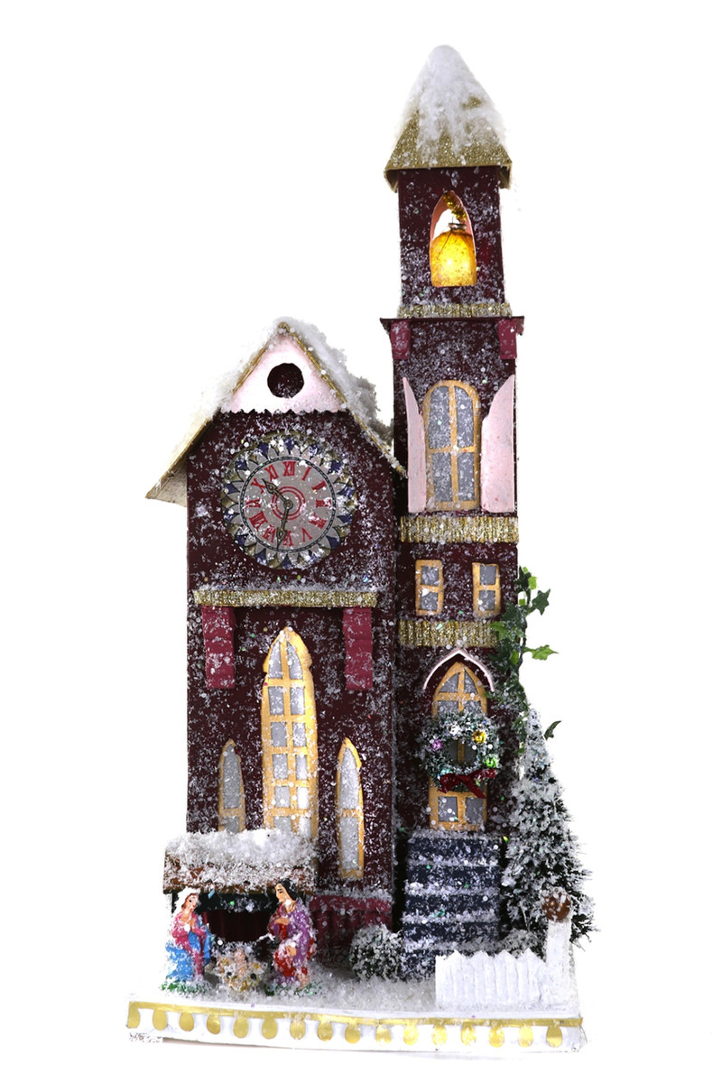 Bell Tower Church Holiday Village Collection