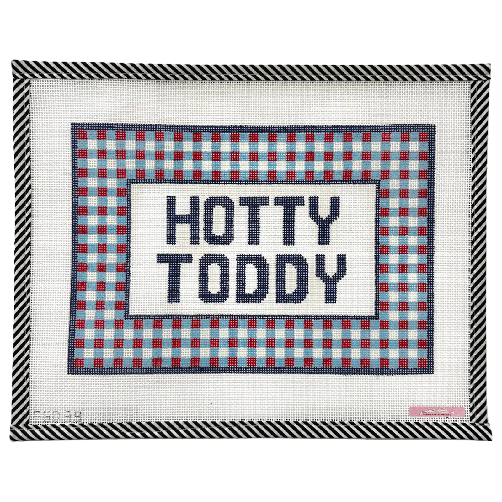 hotty toddy needlepoint, ole miss needlepoint canvas, handpainted needlepoint canvas, college football needlepoint, 13 mesh canvas, hotty toddy design, diy ole miss craft, university of mississippi needlepoint