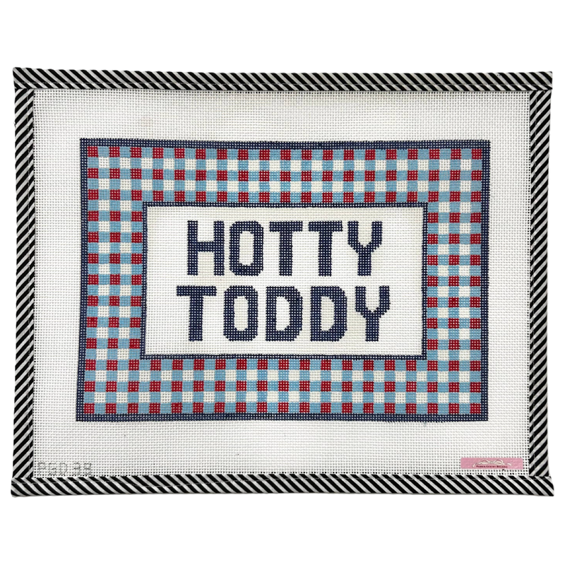 hotty toddy needlepoint, ole miss needlepoint canvas, handpainted needlepoint canvas, college football needlepoint, 13 mesh canvas, hotty toddy design, diy ole miss craft, university of mississippi needlepoint