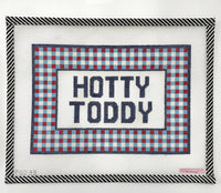 hotty toddy needlepoint, ole miss needlepoint canvas, handpainted needlepoint canvas, college football needlepoint, 13 mesh canvas, hotty toddy design, diy ole miss craft, university of mississippi needlepoint