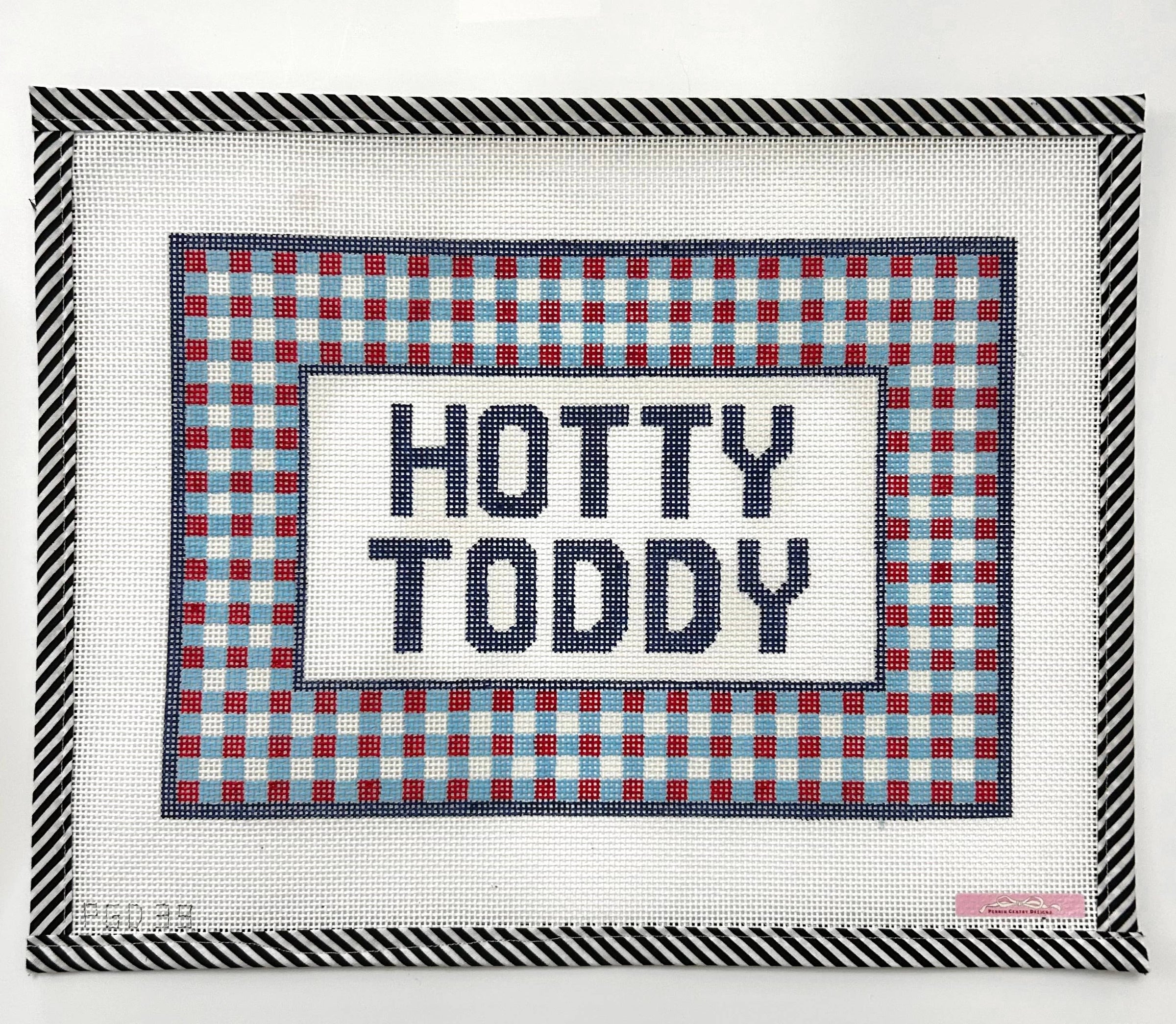 hotty toddy needlepoint, ole miss needlepoint canvas, handpainted needlepoint canvas, college football needlepoint, 13 mesh canvas, hotty toddy design, diy ole miss craft, university of mississippi needlepoint