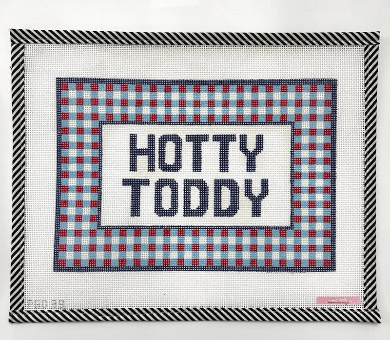 hotty toddy needlepoint, ole miss needlepoint canvas, handpainted needlepoint canvas, college football needlepoint, 13 mesh canvas, hotty toddy design, diy ole miss craft, university of mississippi needlepoint