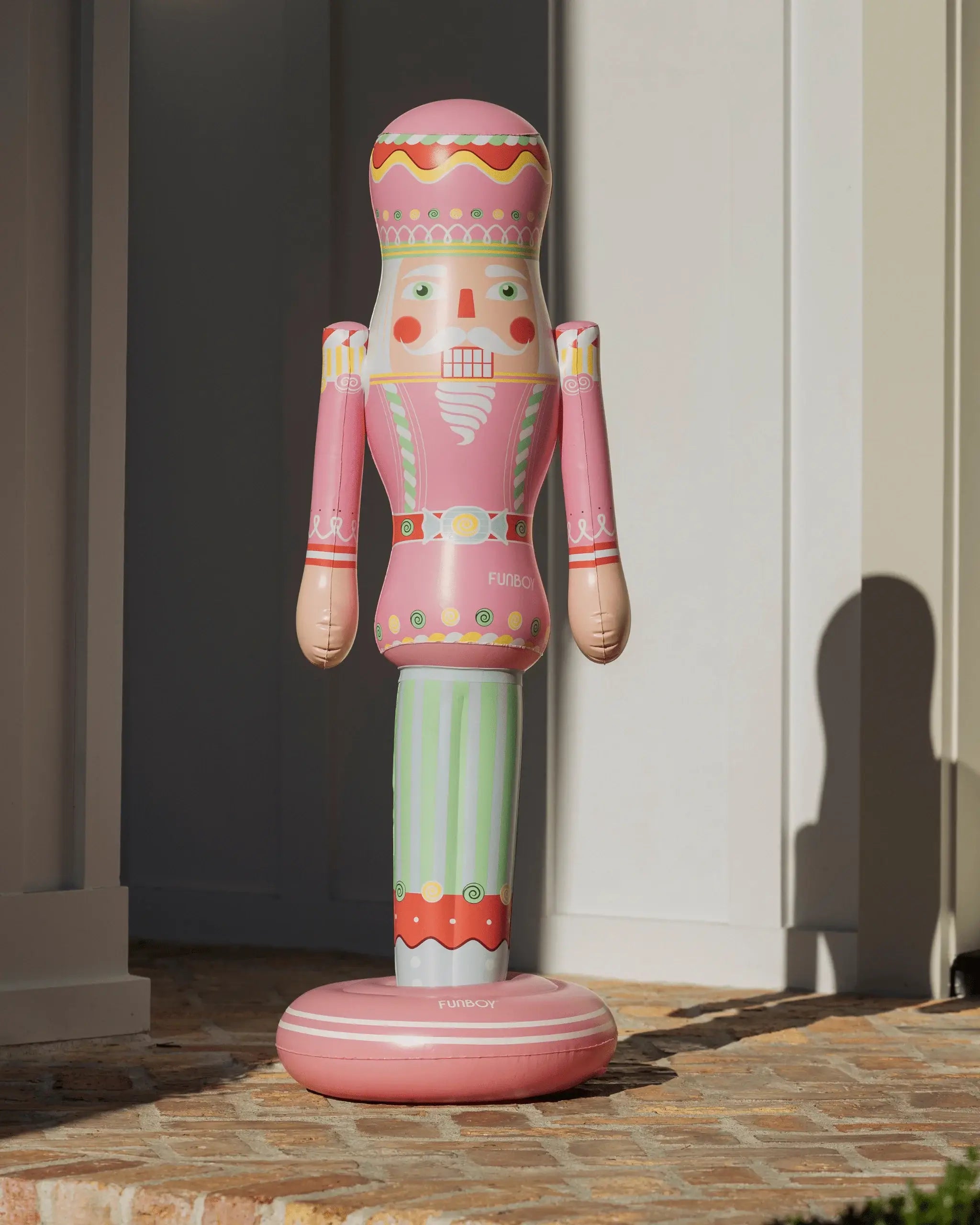 FUNBOY Candy-Colored Inflatable Nutcracker — Pink (3.5 ft)