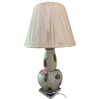 insect porcelain table lamp pleated shade