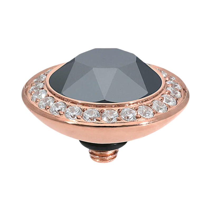 jet hematite rose gold tondo deluxe qudo swarovski top interchangeable jewelry