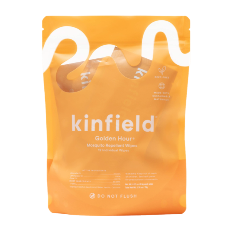 Kinfield Golden Hour Mosquito Repellent Wipes