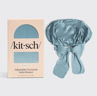 kitsch adjustable oversized satin hair bonnet