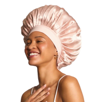 kitsch oversized satin bonnet blush pink