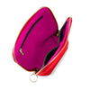 kusshi everyday makeup bag, candy apple red makeup bag, kusshi cosmetic bag, red pink makeup bag, travel makeup bag, stylish toiletry bag, kusshi red bag, everyday beauty bag