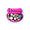 kusshi small train case, neoprene makeup case, kusshi fall 2025 collection, black pink cosmetic case, travel train case, kusshi toiletry bag, durable neoprene makeup bag, compact beauty case