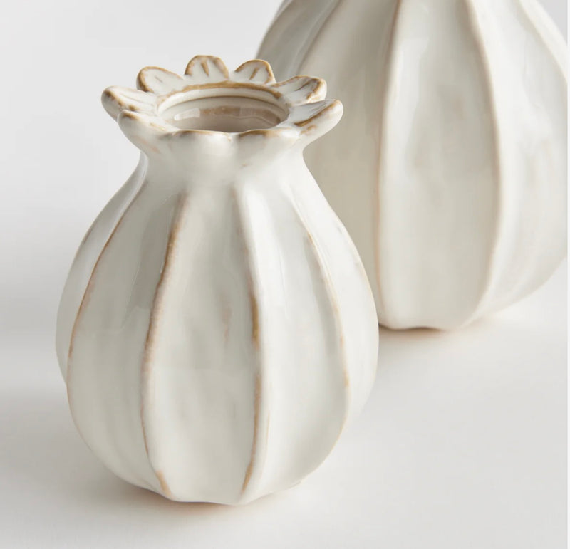 Lavinia Bud Vases - Set of 2 White