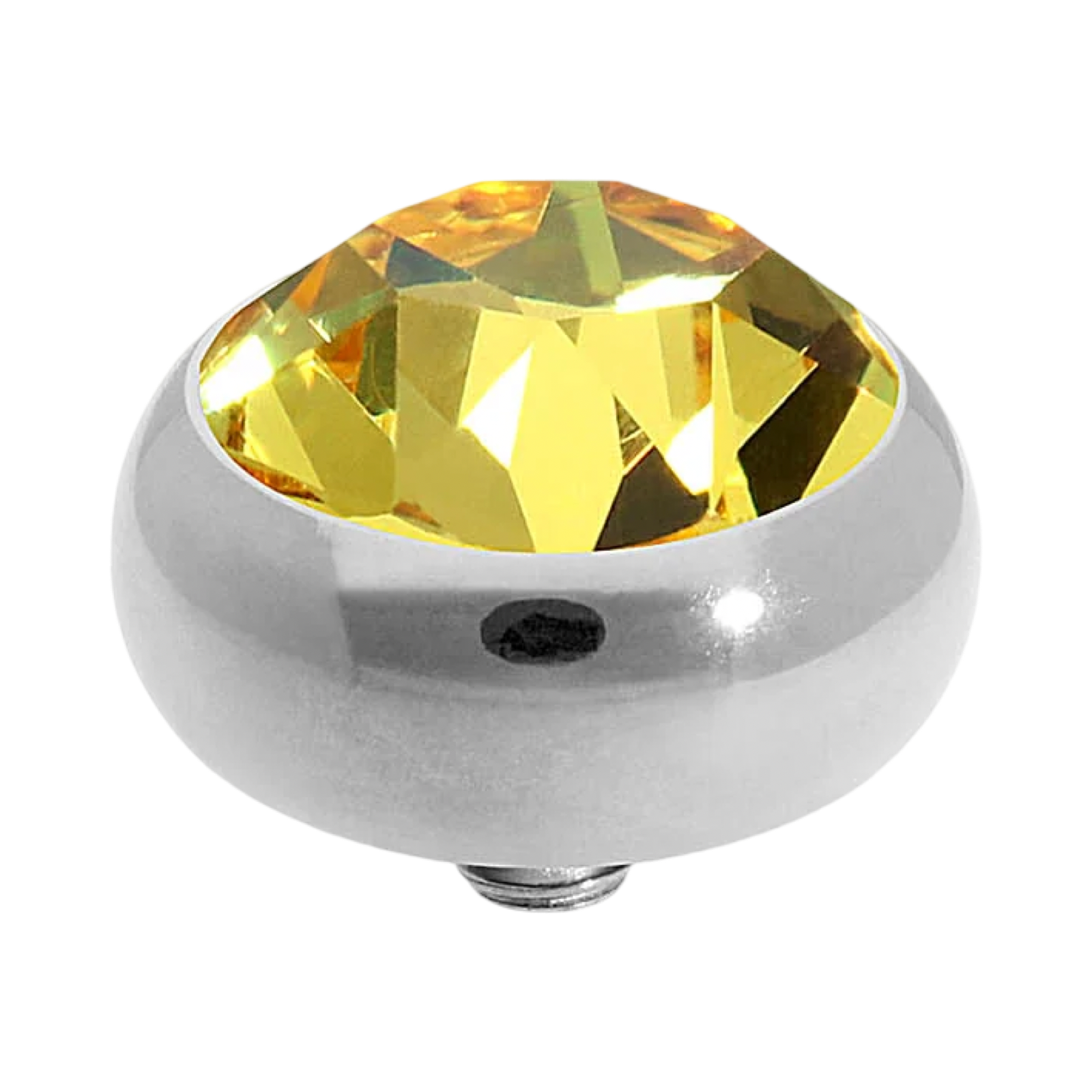 QUDO Sesto silver Green and Golden Collection, interchangeable jewelry, gold crystal topper, green crystal jewelry, golden crystal jewelry, QUDO topper, interchangeable ring topper, stackable jewelry, Swarovski crystal jewelry, luxury fashio