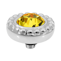 light topaz ghiare quedo silver topper crystal swarovski 