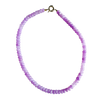 lilac jade beaded necklace, handmade gemstone necklace, charm-ready necklace, 17 inch gemstone necklace, Charleston artisan jewelry, gold clasp beaded necklace, pastel gemstone jewelry, lilac necklace for layering, 18kt gold plated clasp, gemstone beaded choker