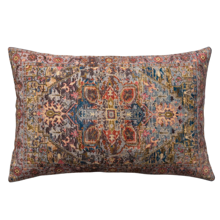 Decorative pillow with intricate pattern on a white background