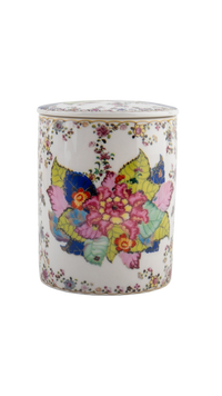 luxury jar candle, tobacco leaf jar candle, rose scented candle, long burn time candle, non-toxic paraffin wax, repurpose porcelain jar, elegant home decor, sophisticated candles, multi-use decor, home fragrance