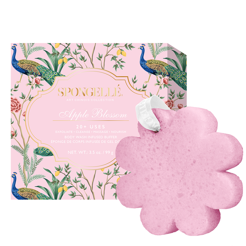 spongelle apple blossom sponge pink