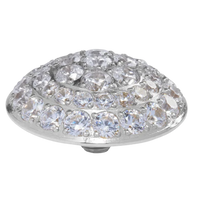 Decorative knob with crystal embellishments on a white background