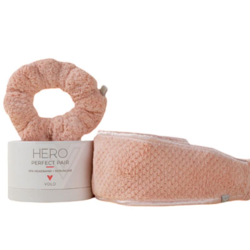 Pink Volo Hero Perfect Pair Scrunchie and Headband Set