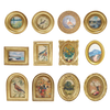 Set of decorative plates with various designs on a white background