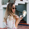 mini lighted compact mirror, LED compact mirror, travel makeup mirror, magnifying makeup mirror, purse-size mirror, beauty mirror with lights, 10X magnification compact, 7X magnification mirror, on-the-go beauty tools