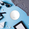 mini lighted compact mirror, LED compact mirror, travel makeup mirror, magnifying makeup mirror, purse-size mirror, beauty mirror with lights, 10X magnification compact, 7X magnification mirror, on-the-go beauty tools