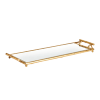 Daphne Narrow Mirrored Tray with Handles