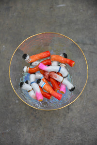 Lipstick-Stained Ceramic Cigarettes – Set of 5 Handcrafted Sculptures
