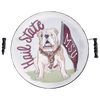 Decorative plate with a bulldog illustration and 'Hail State MSU' text on a white background