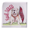 Decorative tile with a bulldog illustration, 'Hail State' text, and an MSU flag on a white background.