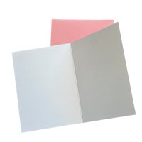 blank inside of happy birthdya card with pink envelope