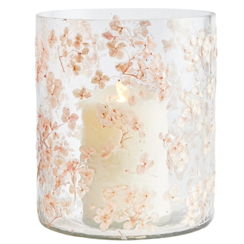 napa home and garden cherry blossom hurricane vase jar candle petite blooms