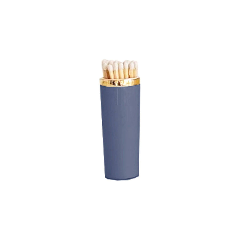 Navy Blue Match Holder & Striker with 22K Gold Accent