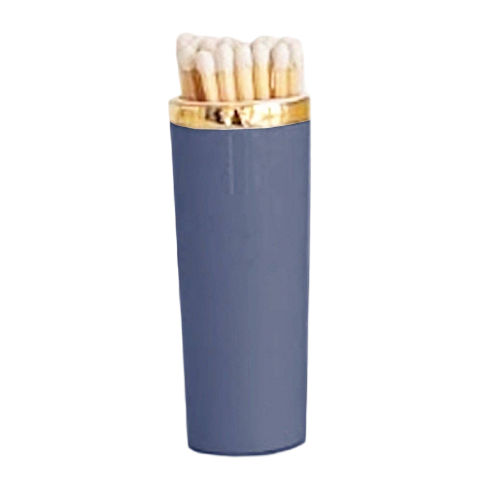 Navy Blue Match Holder & Striker with 22K Gold Accent