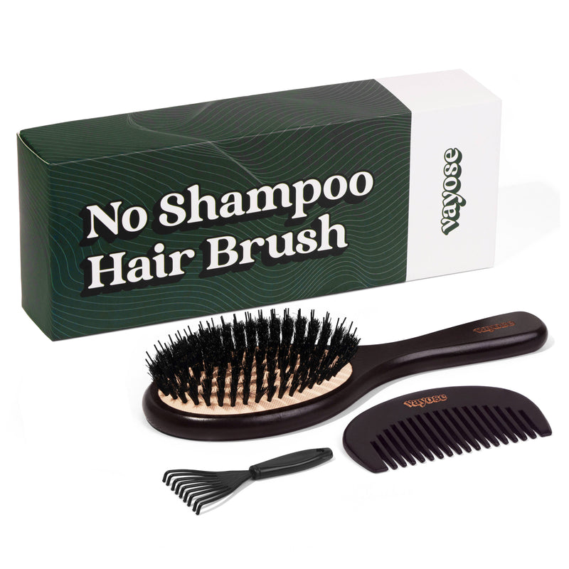 no shampoo hair brush, brush for oily hair, boar bristle brush, dry hair brushing, scalp detox brush, reduce hair oil, hairbrush for buildup, extend wash days, natural oil distribution brush