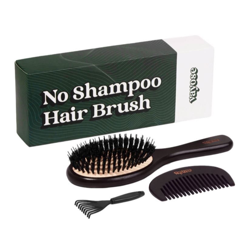 no shampoo hair brush, brush for oily hair, boar bristle brush, dry hair brushing, scalp detox brush, reduce hair oil, hairbrush for buildup, extend wash days, natural oil distribution brush