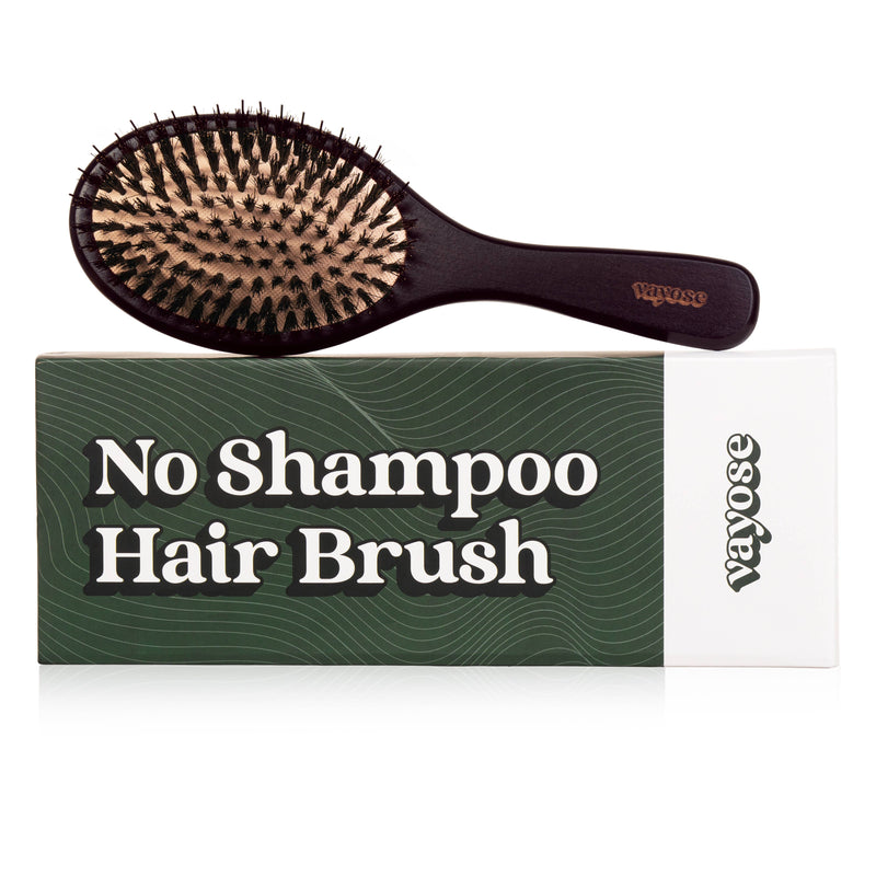 no shampoo hair brush, brush for oily hair, boar bristle brush, dry hair brushing, scalp detox brush, reduce hair oil, hairbrush for buildup, extend wash days, natural oil distribution brush