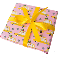 Wrapping Paper, Holiday Gift Wrap, Pink Wrapping, NYC, Taxi