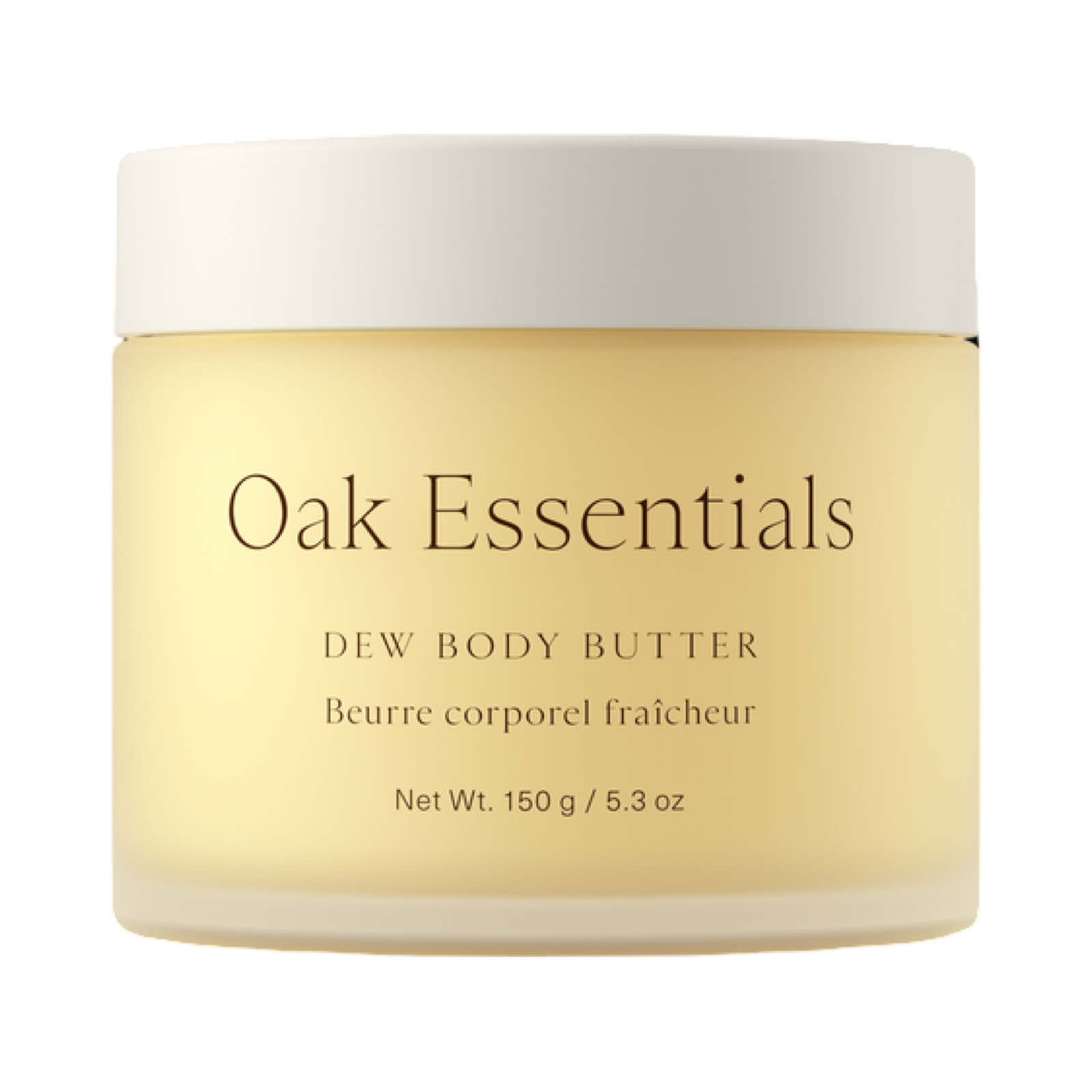 Jar of Oak Essentials Dew Body Butter on a white background