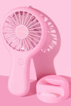 Pink Handheld Rechargeable Portable Fan