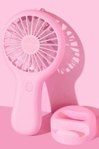 Pink Handheld Rechargeable Portable Fan